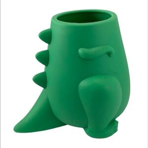Dino Dinosaur Kids Toothbrush Holder Multi Purpose Non Breakable Storage Green